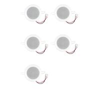 HWIREUIGT 5X Bathroom 3Inch 8Ohm 6W Passive Ceiling Speaker Moisture-Proof In-Ceiling Speaker Sound Quality Background