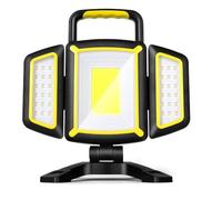 HWIREUIGT Battery Powered Rechargeable Work Light, 30W 3000 Lumen LED Light with 5 Working Modes, Magnetic Design for Car Repair Tools