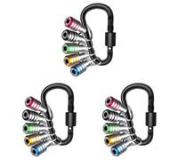 HWIREUIGT Bit Holder Keychain, 15Pcs 1/4 Hex Shank Impact Drill Bit Keychain Quick Change Connect Holder Drill Screw Adapter