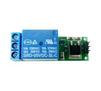 HWIREUIGT Flip-Flop Mini 6-24V Relay Module 1 Channel Bistable Self-Locking Switch Low Pulse Trigger Board