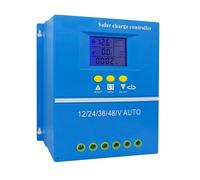 HWIREUIGT for 12V 24V 36V 48V Battery Systems Compatible 100A Solar Charge Controller LCD Display, Multi-Battery Type Support