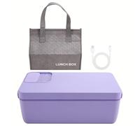HWIREUIGT Heated Lunch Box Electric Lunch Box Self Heating Lunch Box Cordless Rechargeable 304 Food-Grade Stainless Steel 1L C