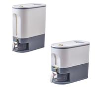 HWIREUIGT Household Rice Storage Box Insect-Proof and Moisture-Proof Sealed Container Rice Storage Box,Gray-White