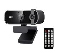 HWIREUIGT Remote Control 4K Webcam with Privacy Cover Plug& Play for Desktop for PC Laptop Video Calling
