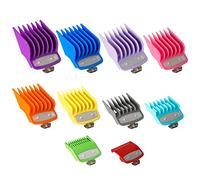 HWJAHQ 10PCS Clipper Guards for Clipper, Colored Hair Cutting Guides with Metal Clip From 1/16 Inch to 1