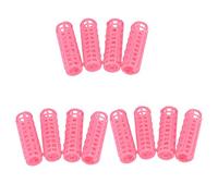 HWJAHQ 12 Pcs Pink Plastic DIY Hair Styling Roller Curlers Clips