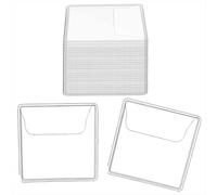 HWJAHQ 150Pcs Single Pocket Coin Flip Sleeves Holders Clear PVC Protectors Plastic (2.2 X 2 Inch Square)
