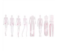 HWJAHQ Fashion Illustration Rulers Sketching Templates Ruler Sewing Humanoid Patterns Design Clothing Measuring,Combination