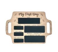 HWJAHQ First Day of School Sign - Reusable Memory Photo Board with Handles Back to Starting Nursery Preschool