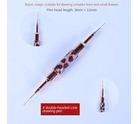 HWJAHQ Liner Brush for Nails,5Pcs Double-Ended Nail Art Brush, Metal Handle Professional Design Set