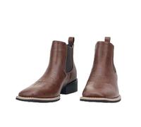 HWJFDC Cowboy Boots Men Men's Cowboy Boots Square Toe And Naked Casual Retro Brown(42)