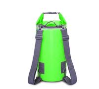 HWJFDC Dry Bag PVC Waterproof Backpack Kayak Pouch Outdoor Trekking Shoulder Dry Bag Travel Diving Boat Ocean Pack River 5L 10L 15L 20L 30L(Green,15L)