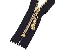 HWJFDC Metal zipper 5Pcs 15-30cm 3# Metal Zipper Golden Tooth Decoration Zip Bag Pocket Zippers Repair Kit Close-End Zips Sewing Accessories(GT001ZA235-Black,25CM_NO3)