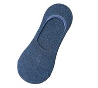 HWJFDC No Show Socks 5 Pairs Silicone Non-skid Mens Boat Socks Summer No Show Invisible Male Sock Slippers For Man Big Size 45,46(D blue)