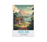 HWJJUII Hoi An Vietnam Vintage Travel Posters 12x18inch(30x45cm) Canvas Wall Posters And Art Picture Print Modern Family Bedroom Decor Posters