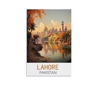 HWJJUII Lahore Pakistan Vintage Travel Poster 08x12inch(20x30cm) Canvas Wall Posters And Art Picture Print Modern Family Bedroom Decor Posters