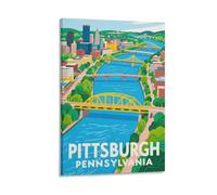 HWJJUII Pittsburgh Pennsylvania Vintage Travel Poster 08x12inch(20x30cm) Canvas Art Poster And Wall Art Picture Print Bedroom Decor