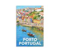 HWJJUII Porto Portugal Vintage Travel Poster 08x12inch(20x30cm) Canvas Art Poster And Wall Art Picture Print Bedroom Decor