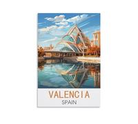 HWJJUII Valencia Spain Vintage Travel Posters 08x12inch(20x30cm) Canvas Wall Posters And Art Picture Print Modern Family Bedroom Decor Posters