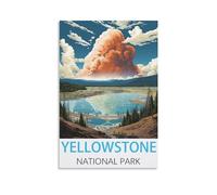 HWJJUII Yellowstone National Park Virgin Islands Vintage Travel Posters 12x18inch(30x45cm) Canvas Wall Posters And Art Picture Print Modern Family Bedroom Decor Posters