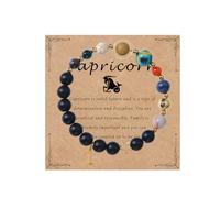 HWJQ Zodiac Bracelet for Women Men 12 Constellations Crystal Stone Bracelet Solar System Beaded Bracelet Astronomy Gifts Bangle for Friend, 1, Zinc, no gemstone