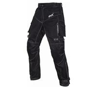 HWK Mens Black Textile Waterproof CE Armoured Motorbike Motorcycle Trousers/Pants (S)