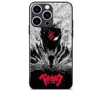 HWLHJJ Guts Black Swordsman Unique Anime Phone Case: Manga Glass Shell with Eye-Catching Art for iPhone 15 Pro