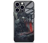 HWLHJJ Skull Knight Berserk Fashion Anime Glass Phone Case, Manga Art Pattern Protective for iPhone 11 Pro