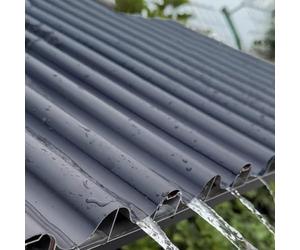 HWLL Roofing Sheets Carport Corrugated Metal Sheets Fast Drainage, Customizable Replacement Roof Panels/Ridge Cap, All-Weather Outdoor Roof Waterproof Tiles(Gray,L-1.3m/4.3ft)