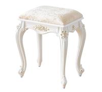 HWLYJQSNL Velvet Vanity Stool with Carved Legs Seat,Vintage Upholstered Solid Wood Dressing Stool with Thick Padded Cushion,Versatile Comfy Rectangular Makeup Chair for Bedroom,Gold,Style A