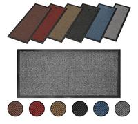 HWMD Heavy Duty Rubber Door Mat - Non Slip Indoor & Outdoor Floor Mat, Washable Runner Rug for Hallway & Kitchen, Ideal Dust-Trapping Mats for Both Indoor & Outdoor Use (Grey, 90 x 150cm)