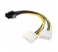 Hwmsza 18cm 8Pin To Dual 4Pin Video Card Power Cord Y Shape 8 Pin PCI Express To Dual 4 Pin Molex Graphics Card Power Cable