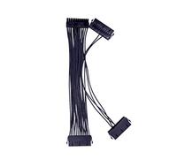 Hwmsza 30CM Three Dual PSU Cable Extension Adapter ATX 20+4 24Pin Power Supply Sync Starter Extender ADD2PSU Riser Converter (Size : 30cm, Color : Three PSU Cable)