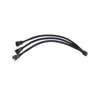 Hwmsza 4 Pin Extension Cable Motherboard Office 1 To 3 Ways Splitter Sleeved Connector CPU PWM Fan Practical Accessories Tinned Copper (Color : 1pc)
