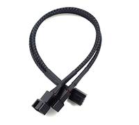Hwmsza 4Pin 1 To 3 Ways PWM Fan Splitter Cable dark Sleeved Fan Power Extension Cable 4Pin Female To 3X 4Pin Male (Color : 1 to 2)