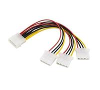 Hwmsza 4Pin IDE Power Cables HY1578 4 Pin Molex Male To 3 Port Molex IDE Female Power Supply Splitter Adapter Cable