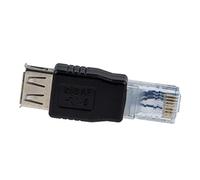 Hwmsza Multiple USB Type A Female To RJ45 Male Ethernet LAN Network Router Socket Plug Adapter (Size : 15PCS)