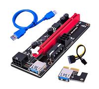 Hwmsza PCI-E Riser 009S 1X 16x Extender PCI E USB Riser 009S Dual 6Pin Adapter Card SATA 15pin Compatible With BTC Miner R USB 3.0 Graphics Card (Size : 0.6m, Color : 18)