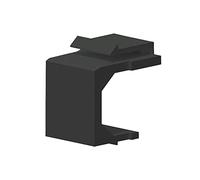 Hwmsza RJ45 & LC & SC Coupler Snap-in Keystone Frame Blind Plate Compatible With Modular Blank Patch Panel (Size : 50pcs, Color : Blind Plate Black)