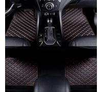 HWMUMI 4Pcs Leather Car Floor Mats for Peugeot 408 2023-2025, Waterproof Front Rear Set Auto Rugs Car Carpet Performance Liners Accessories Interio,C/Black Red