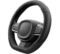 HWMUMI Steering Wheel Cover for Ford Transit/Tourneo Custom 2023-2025, Leather Car Steering Wheel Cover Elastic Anti-Slip Breathable Soft Steering Wheel Protector Comfort Easy to Clean