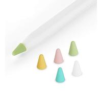 hwojjha Silicone Nibs Cover Writing Protection for iPad Pencil Compatible with Pencil Tips (2nd Gen) (Pink+Mint Green+White+Yellow+Matcha Green)
