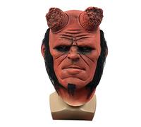 Hworks Hellboys Mask Latex Full Face Mask Cosplay Costume Props for Halloween Party