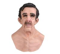 Hworks Old Man Mask Latex Full Face Simulation Mask Cosplay Costume Props for Halloween Party