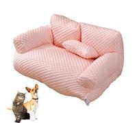 hwqsad Ice Silk Cooling Pet Bed, Breathable Washable Dog Sofa Bed, Cooling Bed for Small Dogs Cats, Summer Anti-Slip Cooling Pad for Cats and Dogs (Pink,XL)