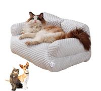 hwqsad Ice Silk Cooling Pet Bed, Breathable Washable Dog Sofa Bed, Cooling Bed for Small Dogs Cats, Summer Anti-Slip Cooling Pad for Cats and Dogs (Gray,M)