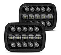 HWSTAR 110W 5x7 Led Headlights 7x6 H6054 headlight Hi/Low Sealed Beam Compatible with Jeep Wrangler YJ Cherokee XJ Ford GMC Toyota Nissan Dodge Truck Van etc Pair Black
