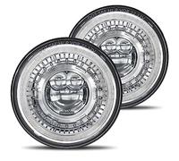 HWSTAR 2023 1000% Bright Anti-glare 7 Inch Halo Led Headlight Round Compatible with Jeep Wrangler JK JKU TJ LJ etc w/Start-up Gradient Starry Atmosphere DRL Turn Signal H6024 DOT Hi/Lo Sealed Beam