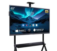HWSXEEC Smart Board 65'' 4K UHD Interactive Whiteboard with Dual System & 48MP Camera - All-in-One Digital Whiteboard for Classroom, Office, Business | Built-in Video Conference & Wall Mount Included