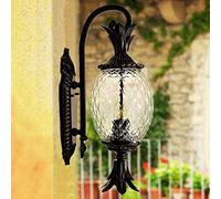 HWSY European Outdoor Waterproof Art Pineapple Wall Lamp Wall-mounted E14 Lighting Equipment Decorative Wall Lamp, Garden Balcony Courtyard Villa IP55 Waterproof Wall Lamp Interesting